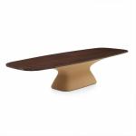Burl Leatherette Modern Dining Table Luxury Dining Room Table 200cm
