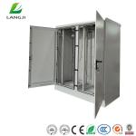 19 Inch Rack Outdoor Telecom Enclosure Double Bay Water Resistant