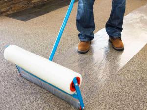 Quality Damp Proof 70mic 500ft Clear Carpet Protector Film Pet Friendly Area Damage Free wholesale