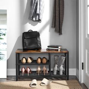 Quality Shoe Bench for Boots, Shoe Rack with Tall Compartment, Shoe Rack, Particleboard Shoe Bench, LBS77BX wholesale