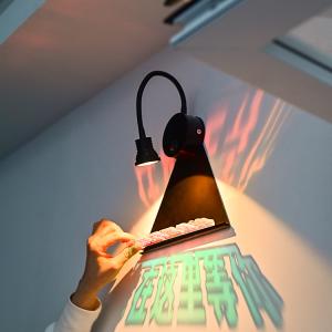 Quality Color acrylic advertising signs distribution custom spotlights follow the heart to adjust the logo hollowed out projection logo wholesale