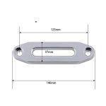 Alloy Black Soft Rope Hawse Fairlead , Utv Winch Fairlead Sand Blasting