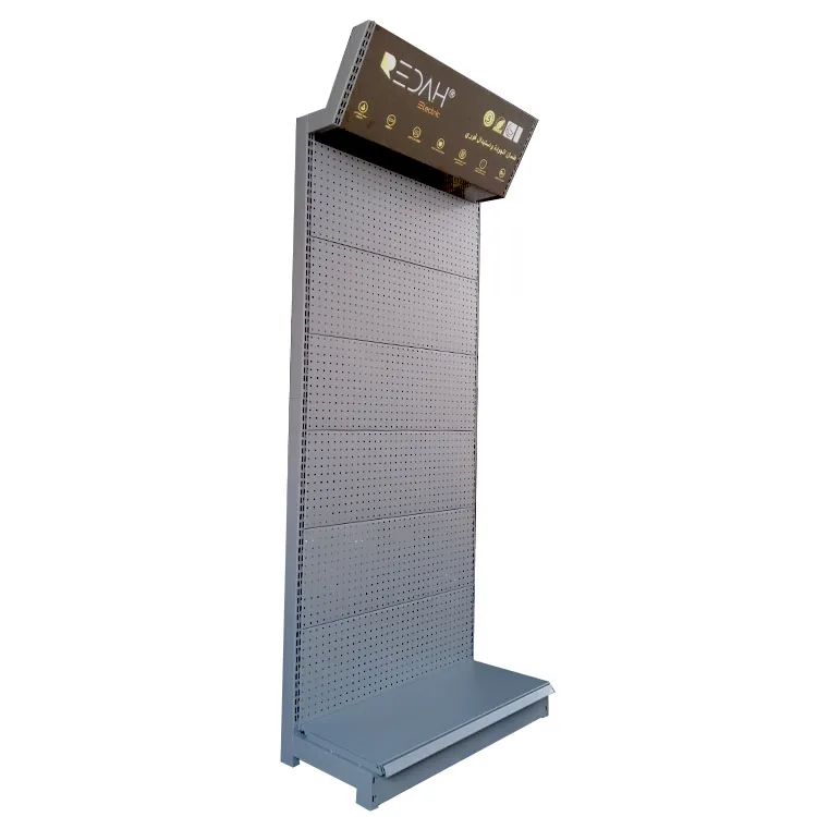 Single Side Metal Gondola Shelving Yellow Single Double Side Storage Racks