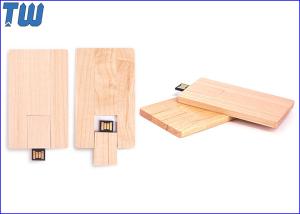 Quality Natural Wood Credit Card 16GB Pen Drive 360 Degree Rotating UDP wholesale