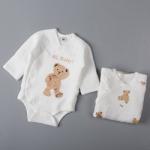 oem factories baby clothing boy and girl romper premium 100%Cotton long sleeve