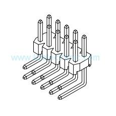 Quality Male 2.0mm double row right angle electrical connector wholesale