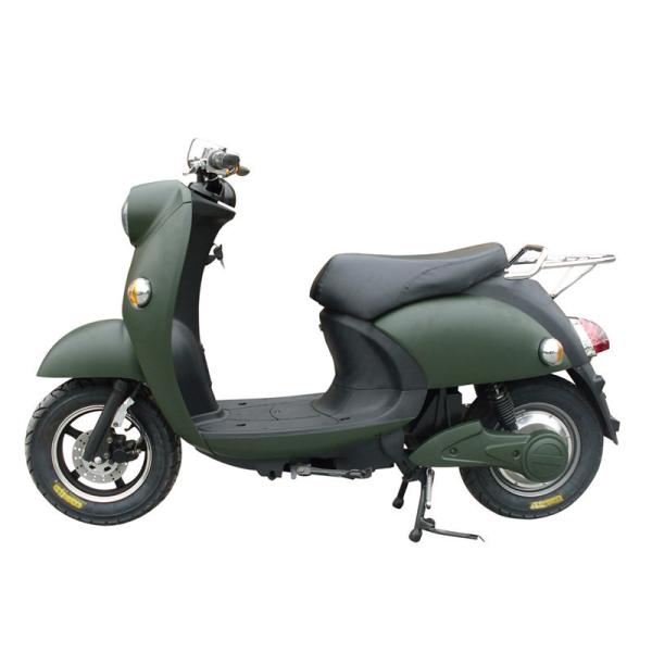 60V20Ah 2000w Electric Motorcycle in Army Green with Front Disc Rear Drum Brake