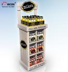 5 - Layer Wooden Energy Drink Display Stand For Bakery / Coconut Water Retail