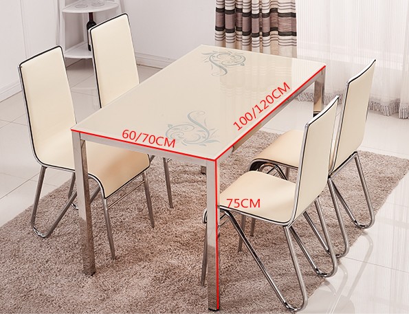 Luxury Glass Dining Table And Chairs , Modern Home Decor Furniture