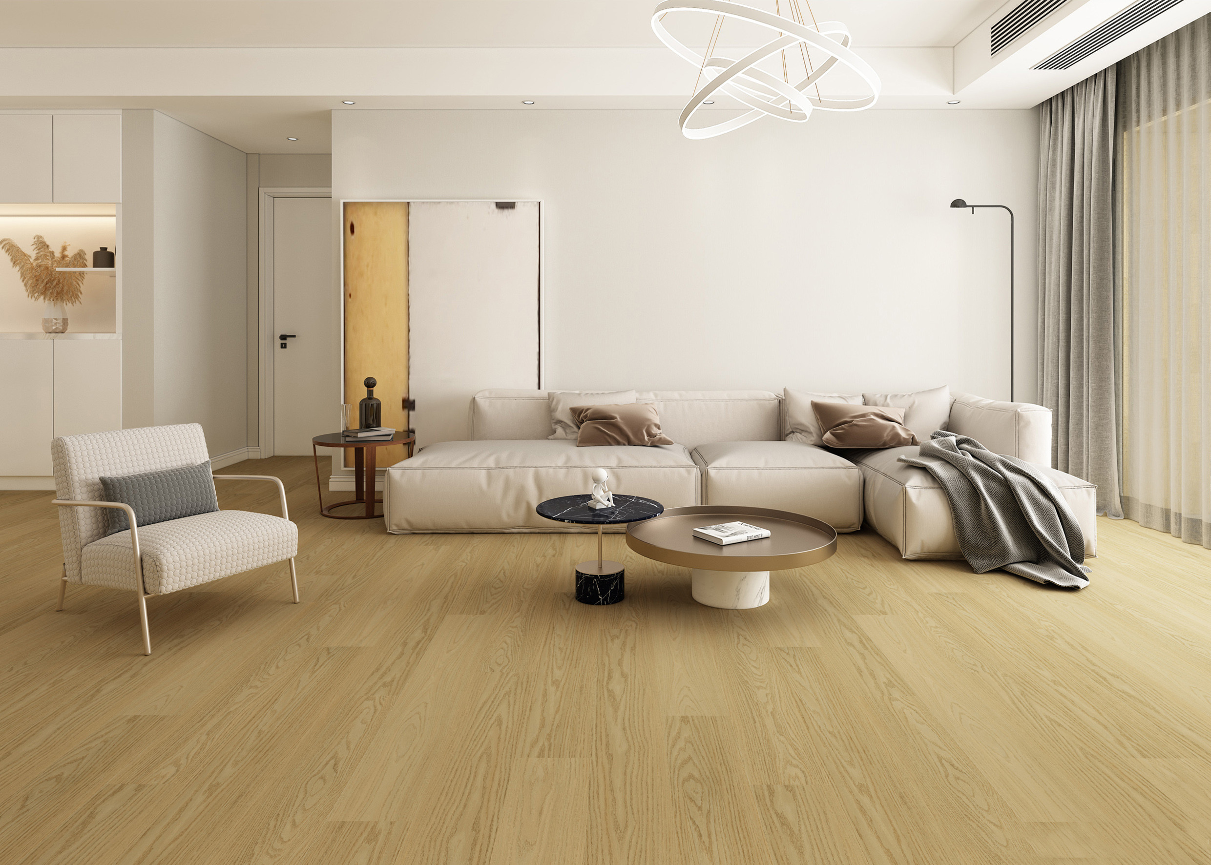 4mm Herringbone SPC Reusable Formaldehyde Free Scratch Resistant Unilin Click GKBM FT-W29173-5