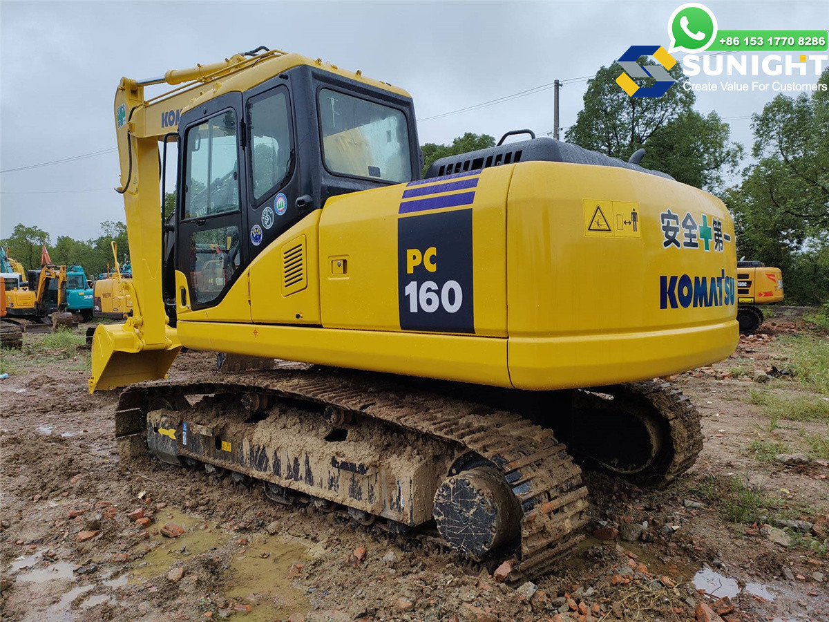16 Tons Used komatsu 160 Excavator Crawler Excavator PC160-7 for Sale