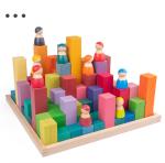 ISO9001 1001 Night Wooden Rainbow Stacker Toy Beech Rome Grimms