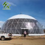 Waterproofing Geodesic Big Dome Tent Strong Steel Frame For Glamping