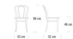 84cm height Bentwood Bistro Chair / Bentwood Cafe Chairs Eco friendly