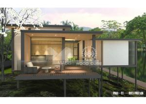 Quality Reliable Modern Style Modular Homes , Aluminum Alloy Cover Contemporary Prefab Houses wholesale