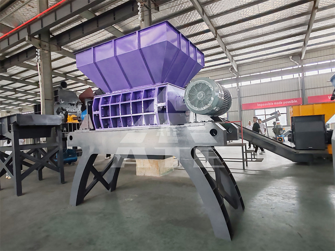 Waste Scrap Two Shaft Shredder Engine Electric Motor Shredder Machine