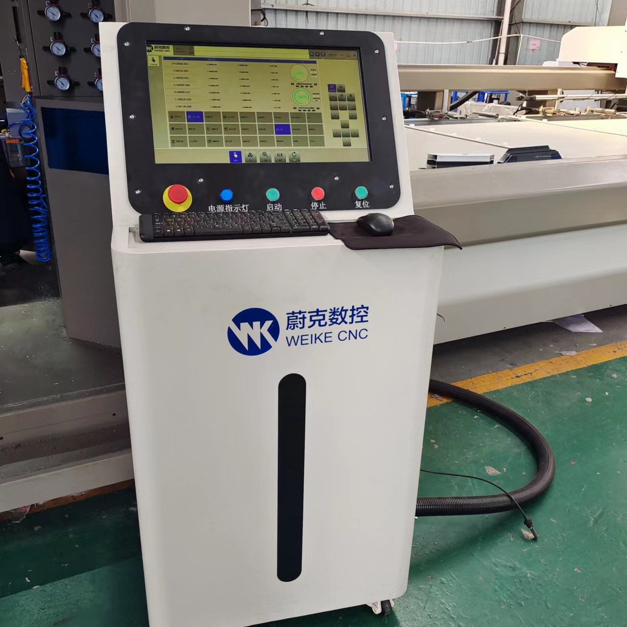 Large CNC Aluminum Pvc Cutting Center For 45 And 90 Cutting Angle With Automatic Loading And Unloading