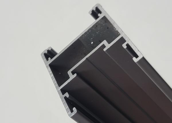 6005 Aluminum Extruded Profile Wood Grain Imitating Finish Acid Resistant