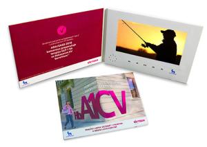 Quality Soft Cover / Hardcover LCD Invitation Card Digital Video Brochure 7 Inch Screen wholesale