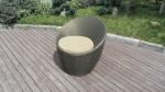 Home / Beach / Office Leisure PE Rattan Obelisk Chair With Cushion
