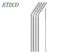 Outdoor Picnics Stainless Steel Reusable Straws Mirror Polishing Natural Bent