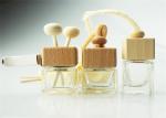 Empty Glass Perfume Bottles Cosmetic Packaging Applied With Wooden Cap