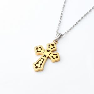 Quality Retro Peach Heart Cross Pendant、 Cross Accessories New Stainless Steel Necklace Women's Fashion Titanium Steel Necklace wholesale