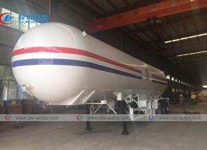 Quality 3 Axle 25mt 58.5m3 Liquid Propane Transport Tanker Delivery Semi Trailer wholesale