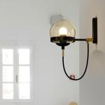 Industrial Vintage Glass Hotel Bedroom Wall Bedside Lamp