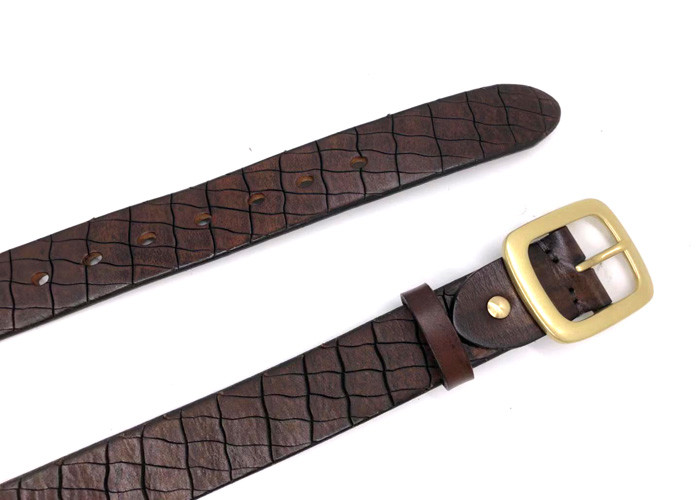 Full Grain Vintage Distressed Style Mens Casual Leather Belt 1.5 Inch / 3.8cm Wide