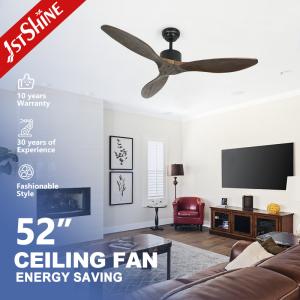 Quality 52 Inch 5 Speed Remote Control Decorative Wood Ceiling Fan For Bedroom wholesale