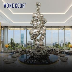 Quality Large Forged Metal Sculpture Water Droplets And Splashes In Hotel Lobby wholesale