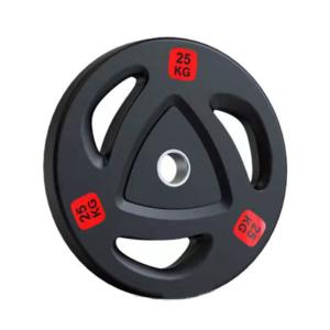 Quality Custom Gym Fitness Black Rubber Coated Weight Plate 1.25 - 25kgs wholesale