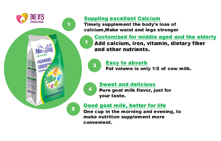 Cream White Old Ages 400g Sugar Free Goat Milk Powder