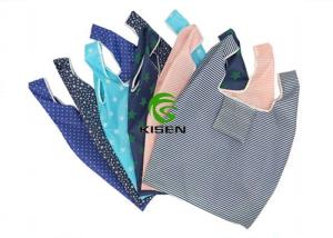 Quality Customized Folded Reusable Polyester Shopping Bags Eco Friendly Lightweight wholesale