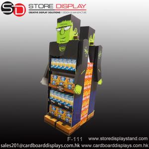 Quality creative eye-catching double sides floor display shelf rack wholesale