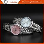 026A Pink Watch Blue Sapphire Watches Man Stainless Steel Watch Quartz Watch
