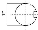 Galvanized Solid Shaft 1”