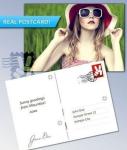 PLASTIC LENTICULAR 3D postcards plant flip effect lenticular postcards 3 views