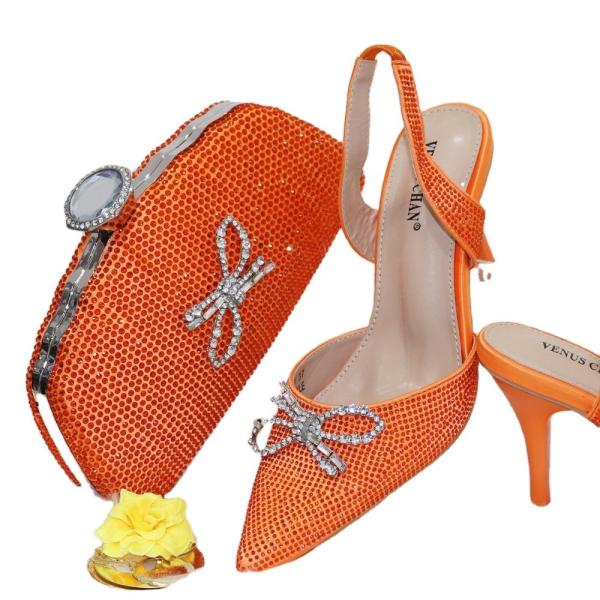 PU Fabric Supoo African Wedding Purse and Italian Ladies Shoes for Party ' Must