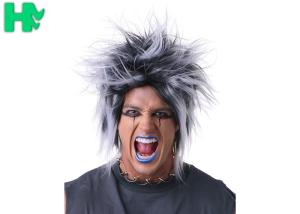 Quality Crazy Style Synthetic Cosplay Wigs Black And White Color For Halloween Wigs wholesale