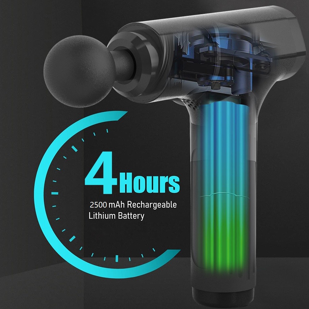Cordless 30 Speeds Deep Tissue Hand Massager LED Touch Screen Low Noise 2500mAh