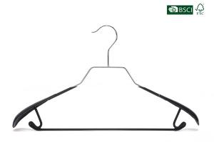 Quality Betterall Anti - slip Durable Black Vinyl Coated Heavy Duty PVC Metal Suit Hangers wholesale