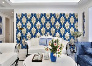 Quality Fashion Vintage Damask Wallpaper European Style For Sitting Room , Meeting Room wholesale