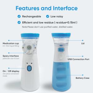 Quality Family Health Care Product Inhalator Medical 0.5um Nebulizer For Kids Portable Inhaler Nebulizer With Free Spare Parts wholesale