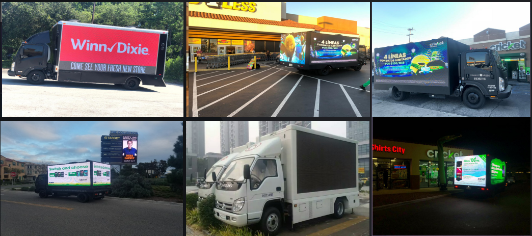 High Brightness P6 P10 Mobile Outdoor Led Display Screen for Advertising