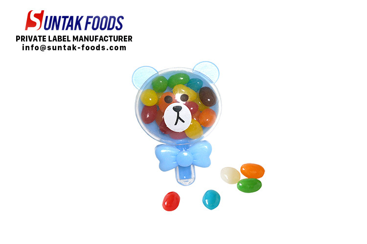 Lovely little bear tasty jelly bean candy in big plastic bottle