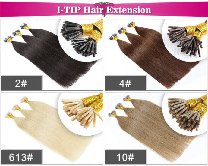 Real Remy Russian U Tip Human Hair Extensions Highlight I Tip ODM