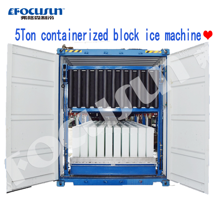 5000kg Ice Storage Capacity Direct Cooling Ice Block Maker Machine for Industrial