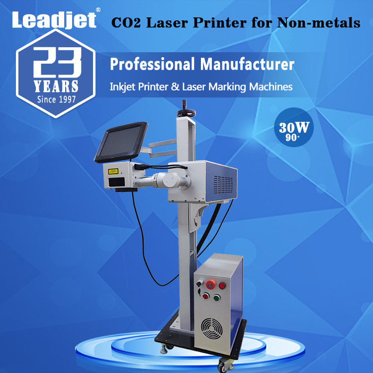 C-T30 Durable Fly CO2 Laser Marking Machine For MFD Expire Date QR Code
